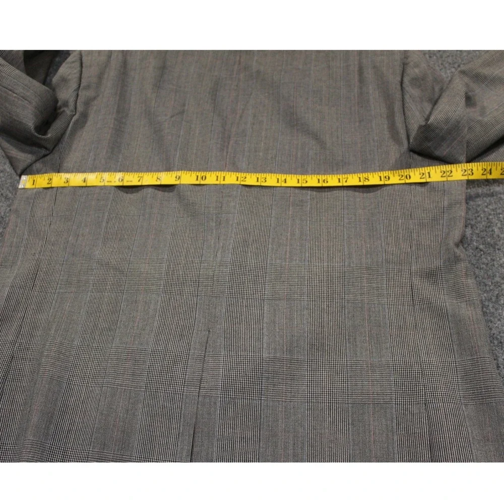 Vintage Burberrys Blazer Men Classic Plaid‎ Wool Two Button Sport Coat Jacket